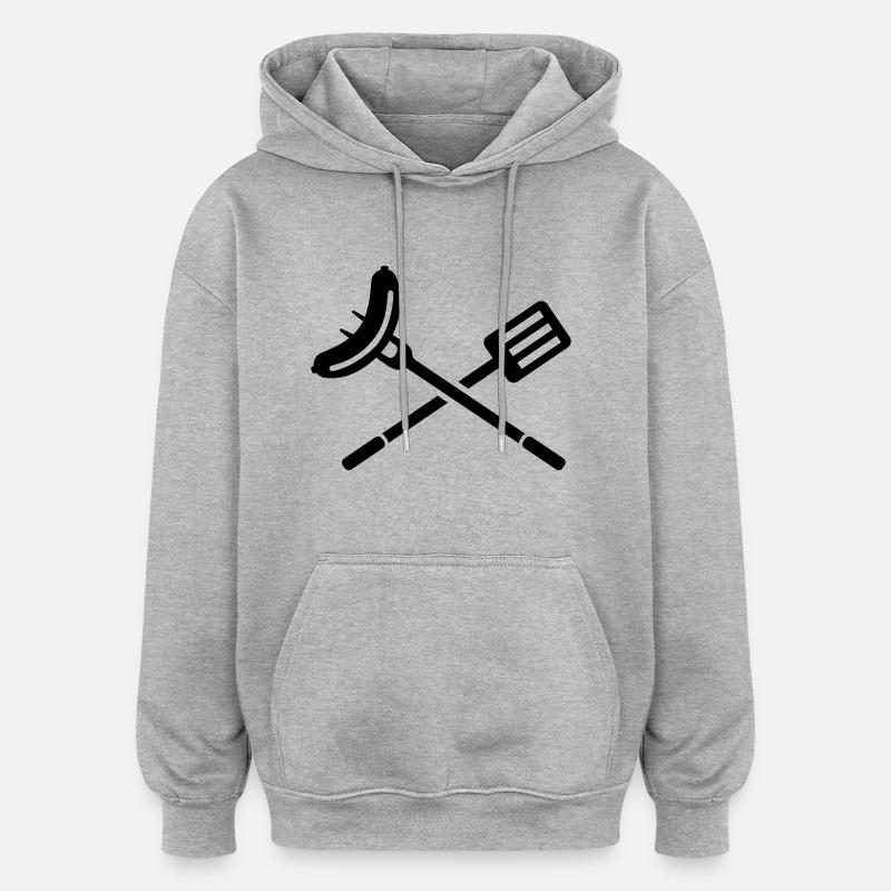 Griller - Sweat à capuche oversize unisexe - gris chiné