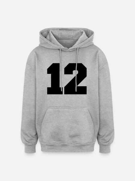 12 - Oversized Unisex Hoodie - heather grey