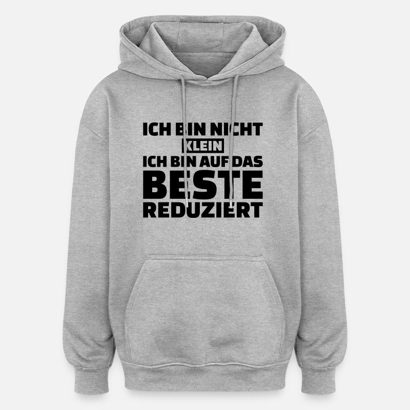Klein - Oversized Unisex Hoodie - Grau meliert
