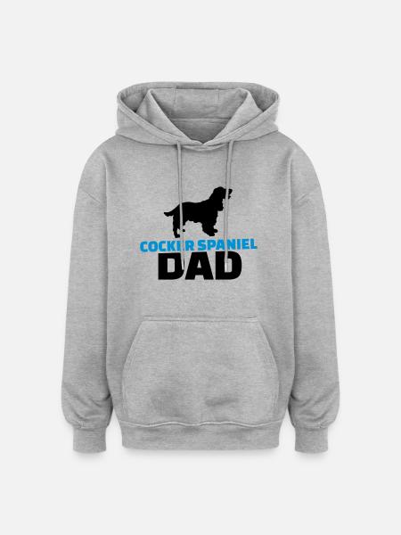 Cocker Spaniel - Oversized Unisex Hoodie - Grau meliert