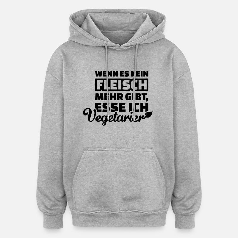 Fleisch - Oversized Unisex Hoodie - Grau meliert