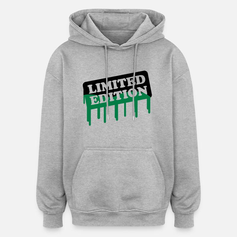 limited_edition_02 - Sweat à capuche oversize unisexe - gris chiné