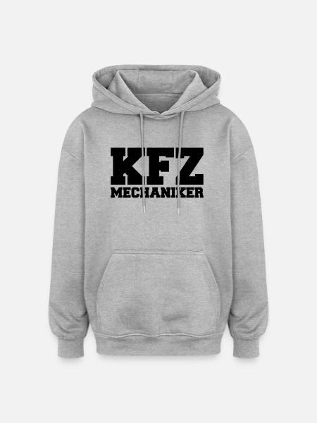 kfz_01 - Oversized Unisex Hoodie - Grau meliert