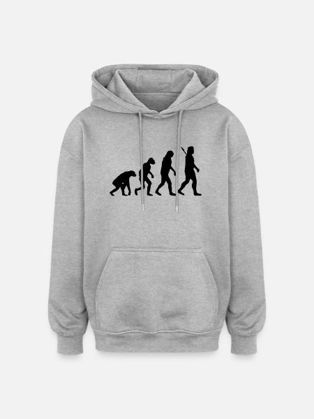 Evolution - Oversized Unisex Hoodie - Grau meliert