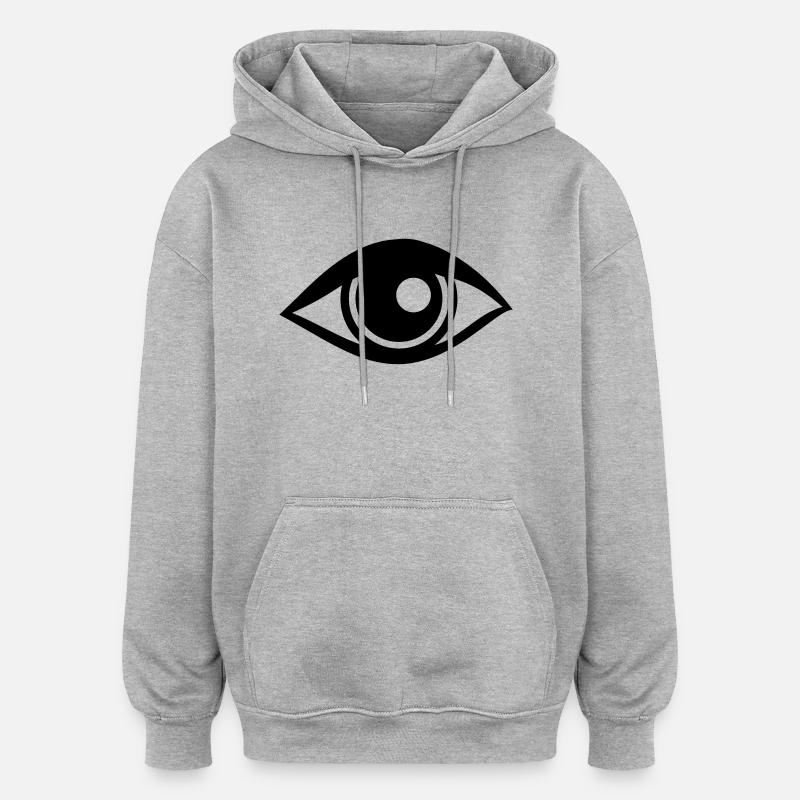 Auge - Oversized Unisex Hoodie - Grau meliert