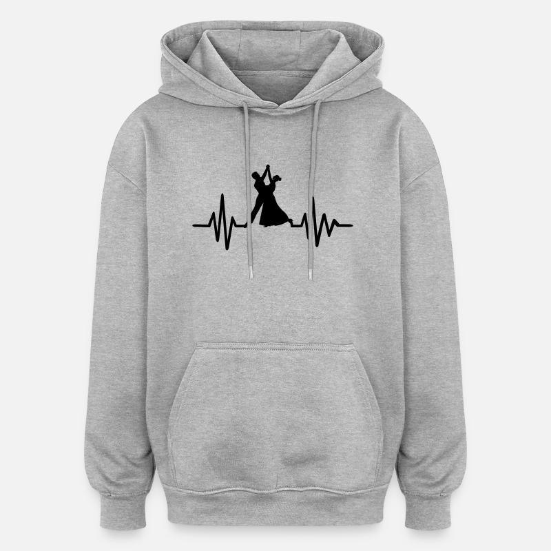 Tanzen - Oversized Unisex Hoodie - Grau meliert