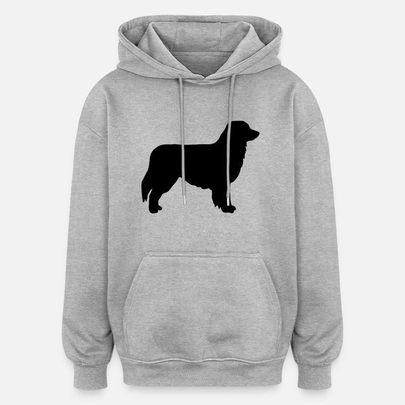 Australian shepherd - Sweat à capuche oversize unisexe - gris chiné