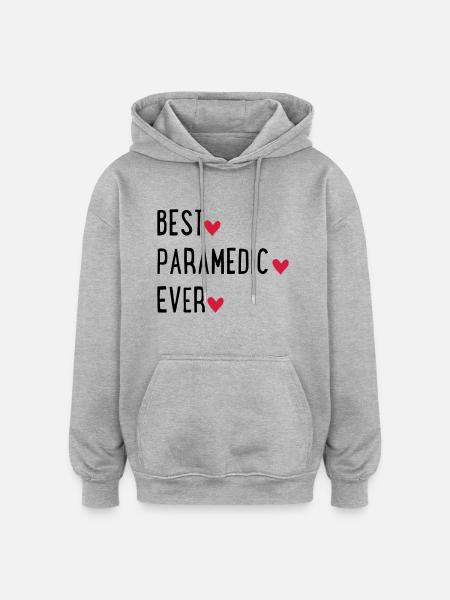 ambulancier - Sweat à capuche oversize unisexe - gris chiné