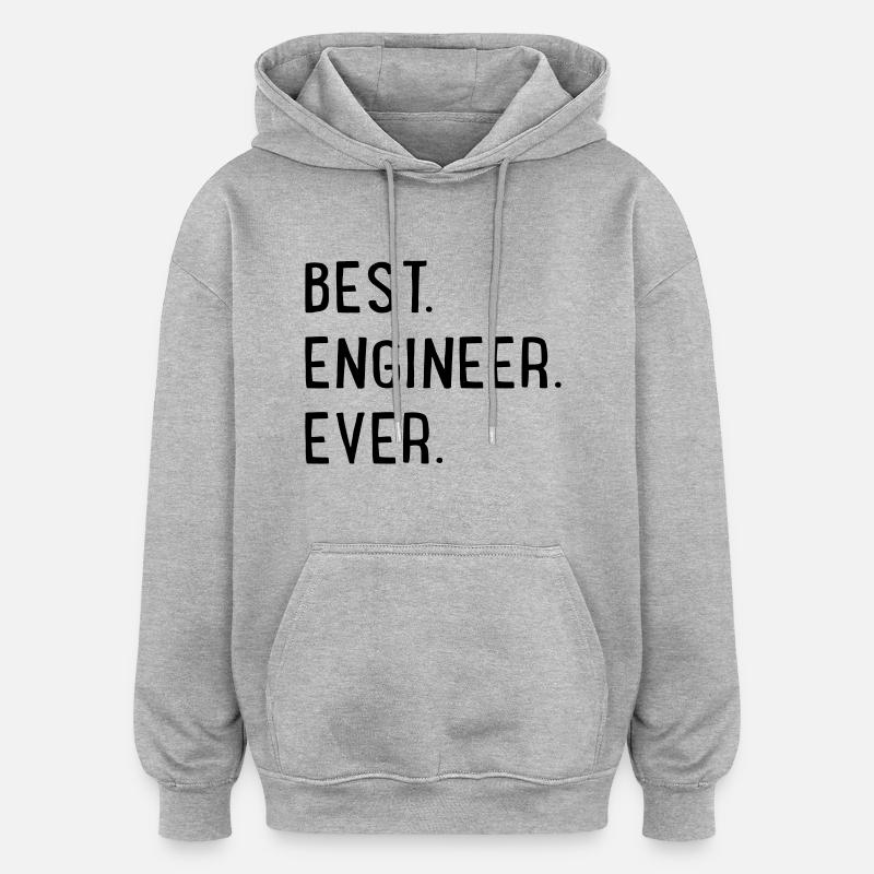 Ingénieur - Sweat à capuche oversize unisexe - gris chiné