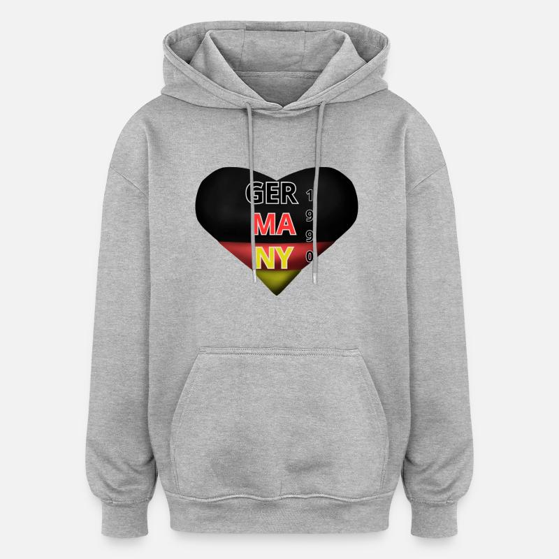 Germany - Sweat à capuche oversize unisexe - gris chiné