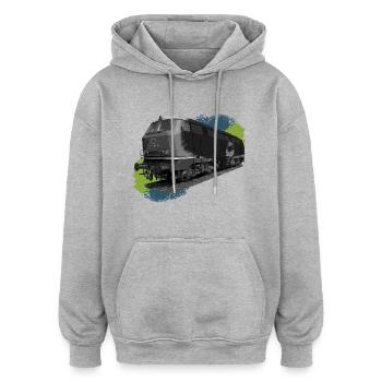 Lokomotive DB216 - Oversized Unisex Hoodie - Grau meliert - Vorne - Noah (186cm)