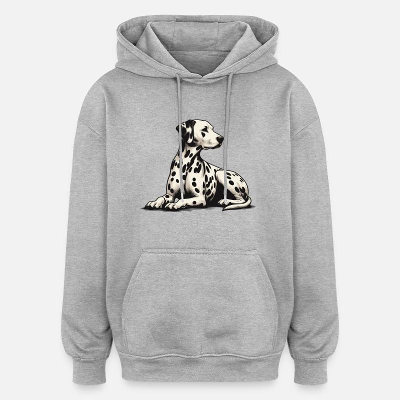 Dalmate - Sweat à capuche oversize unisexe - gris chiné