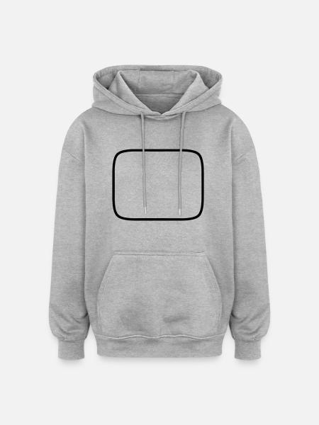 tv_schirm - Oversized Unisex Hoodie - Grau meliert