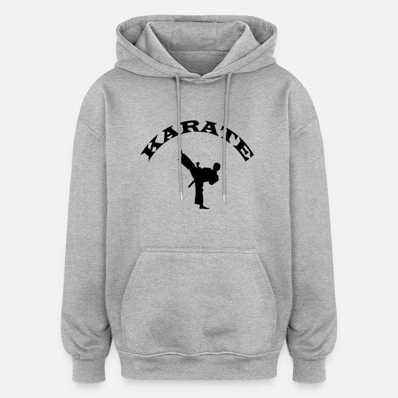 karate - Oversized Unisex Hoodie - Grau meliert