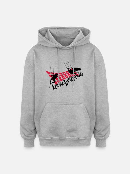 KITE SURFING ... - Oversized Unisex Hoodie - heather grey