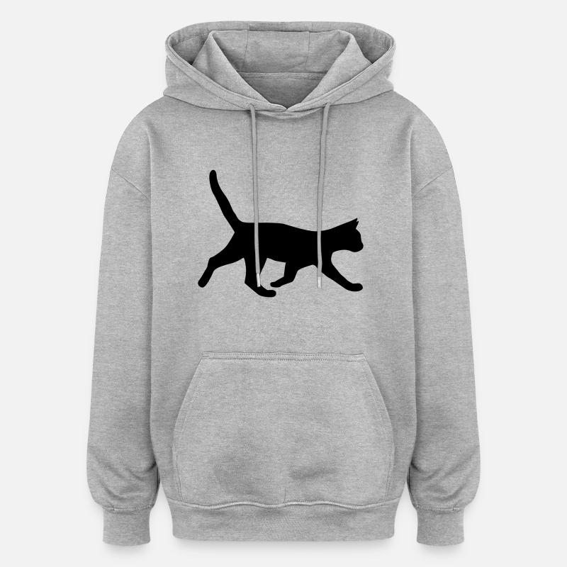 KATZE - Oversized Unisex Hoodie - Grau meliert