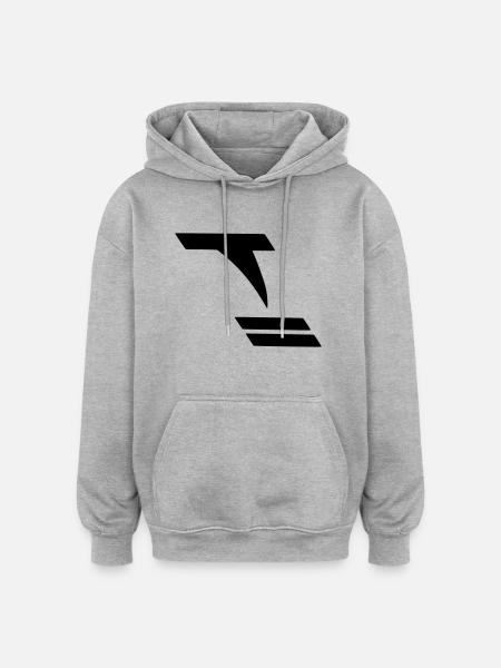 Tornado - Oversized Unisex Hoodie - Grau meliert