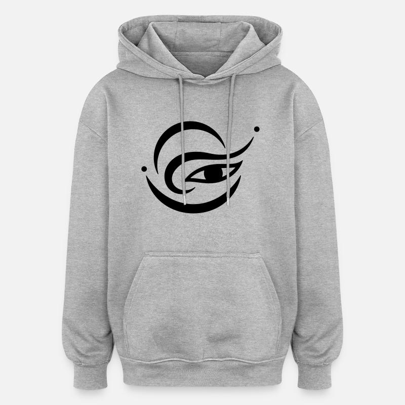 Œil-Harmonie 2 (monochrome) - Sweat à capuche oversize unisexe - gris chiné