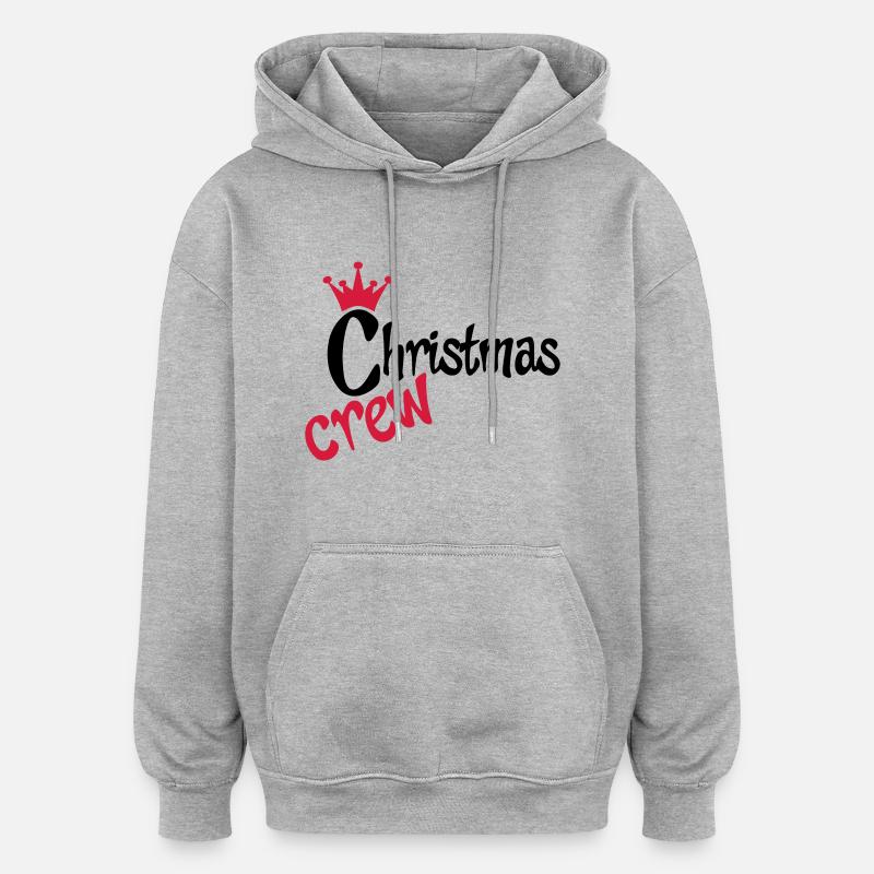 Super design pour Noël - Sweat à capuche oversize unisexe - gris chiné