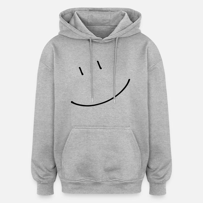 Smiley lachen (dh) - Oversized Unisex Hoodie - Grau meliert