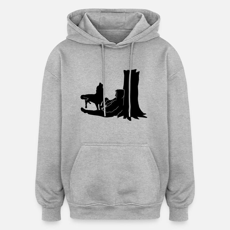 anzeige_amBaum_cb - Oversized Unisex Hoodie - Grau meliert
