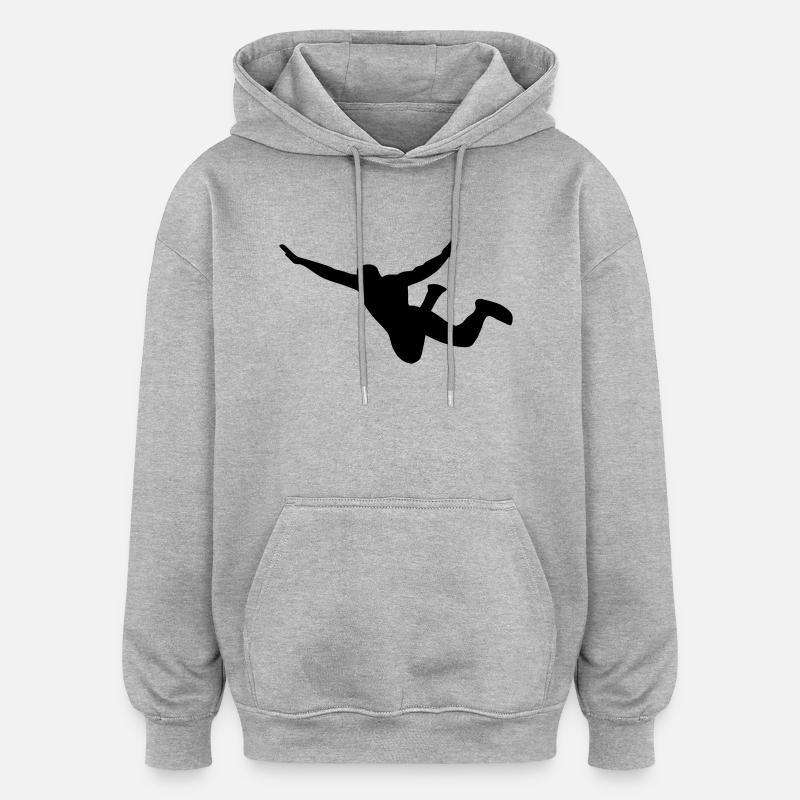 Flieger - Oversized Unisex Hoodie - Grau meliert