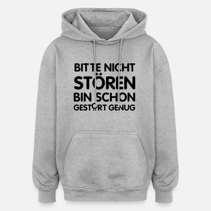 Störung - Oversized Unisex Hoodie - Grau meliert