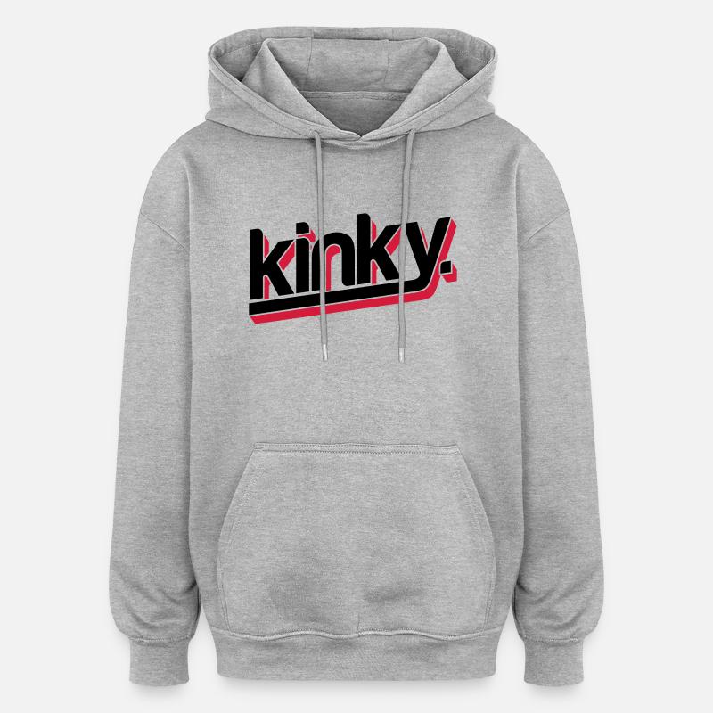 kinky - Sweat à capuche oversize unisexe - gris chiné