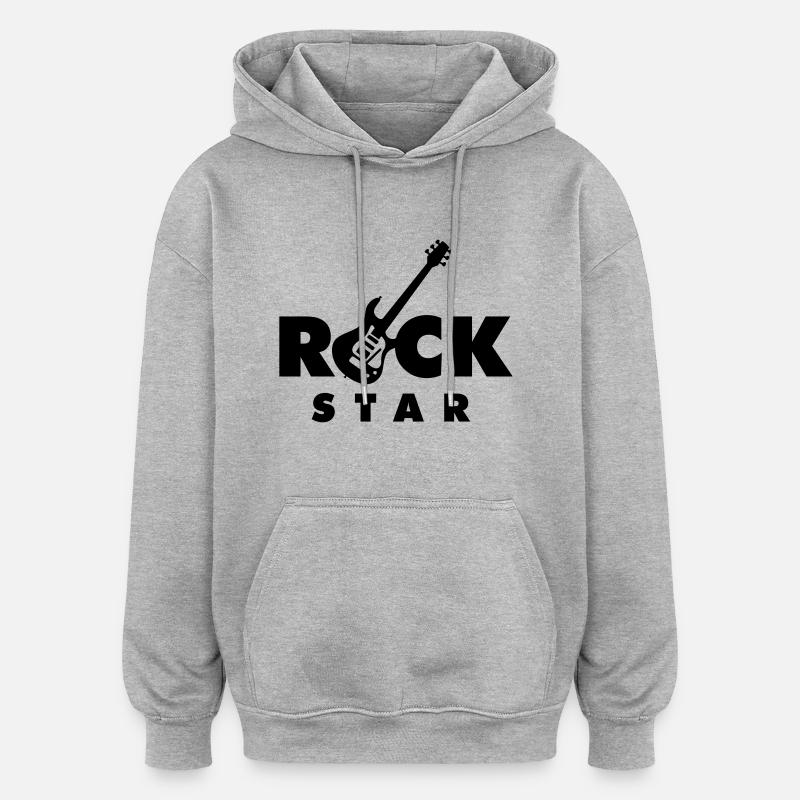 rock_star_042013_a_1c - Oversized Unisex Hoodie - heather grey