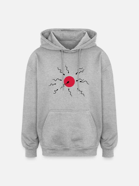ovum and sperm cells - Oversized Unisex Hoodie - heather grey
