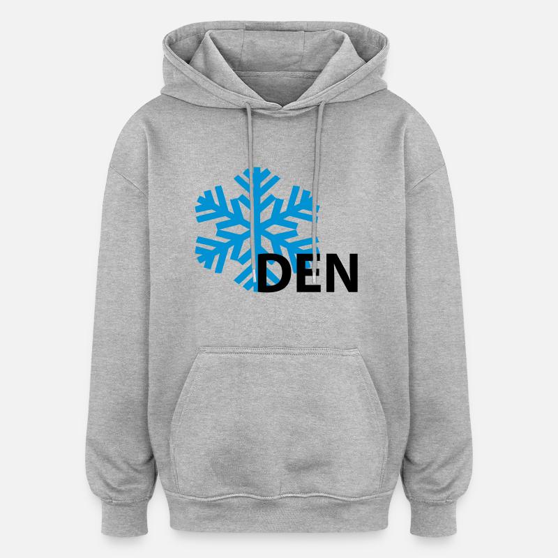 snowden - Sweat à capuche oversize unisexe - gris chiné