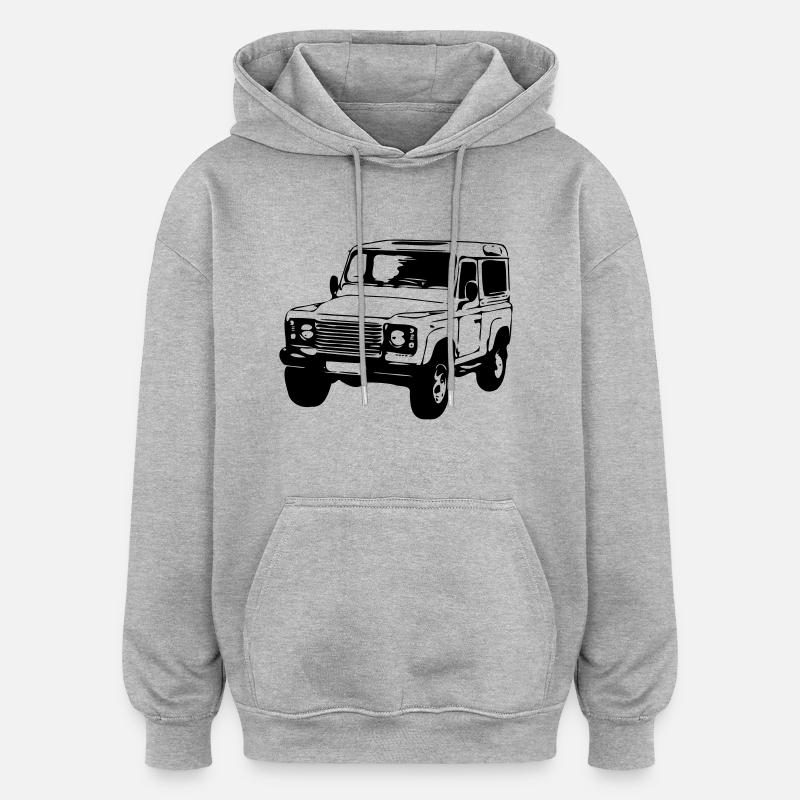 Defender 2 - Sweat à capuche oversize unisexe - gris chiné
