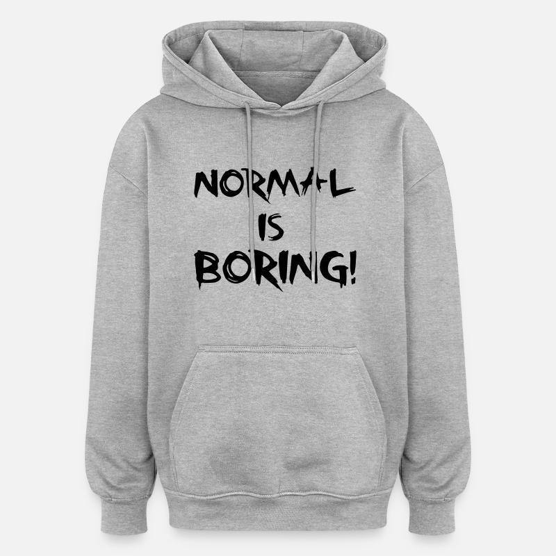 Normal - Sweat à capuche oversize unisexe - gris chiné