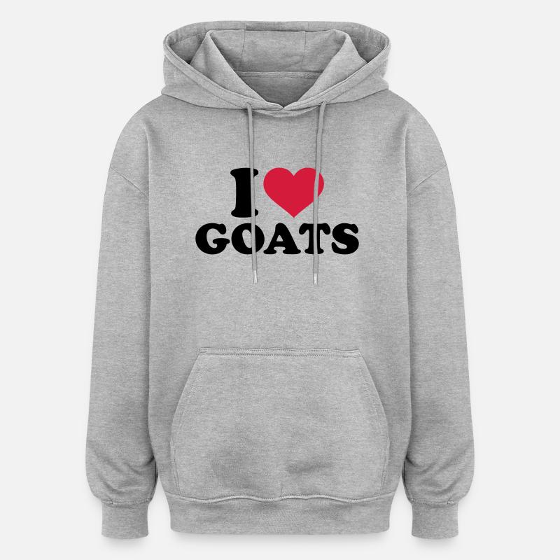 Ziege - Oversized Unisex Hoodie - Grau meliert