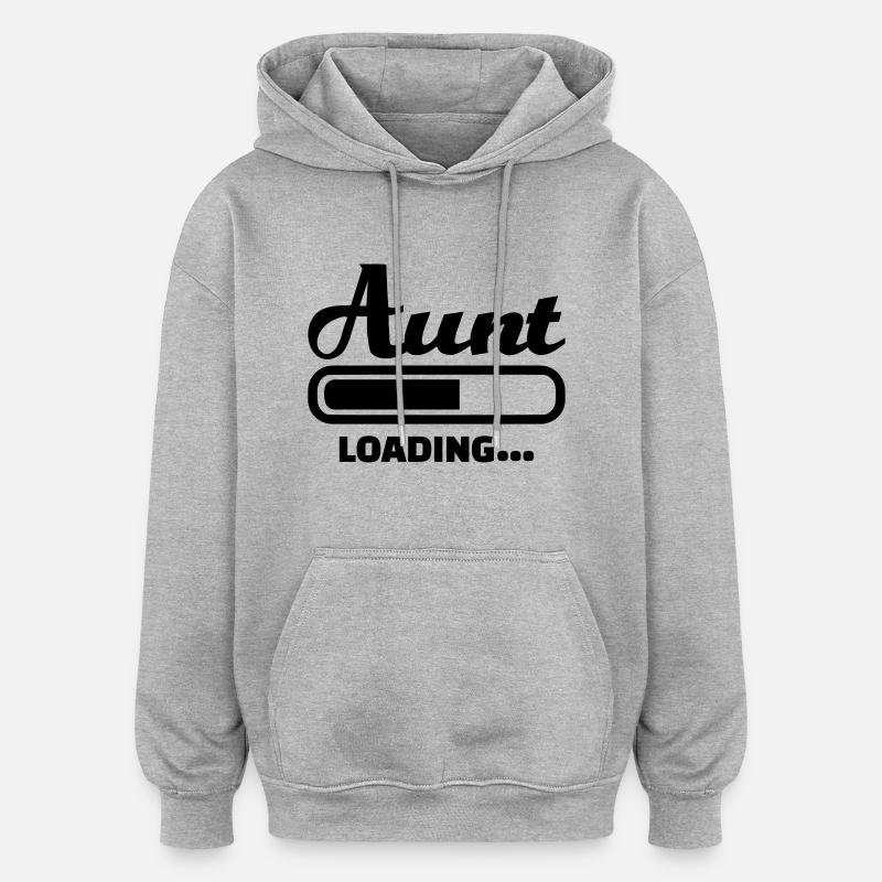 Aunt - Sweat à capuche oversize unisexe - gris chiné