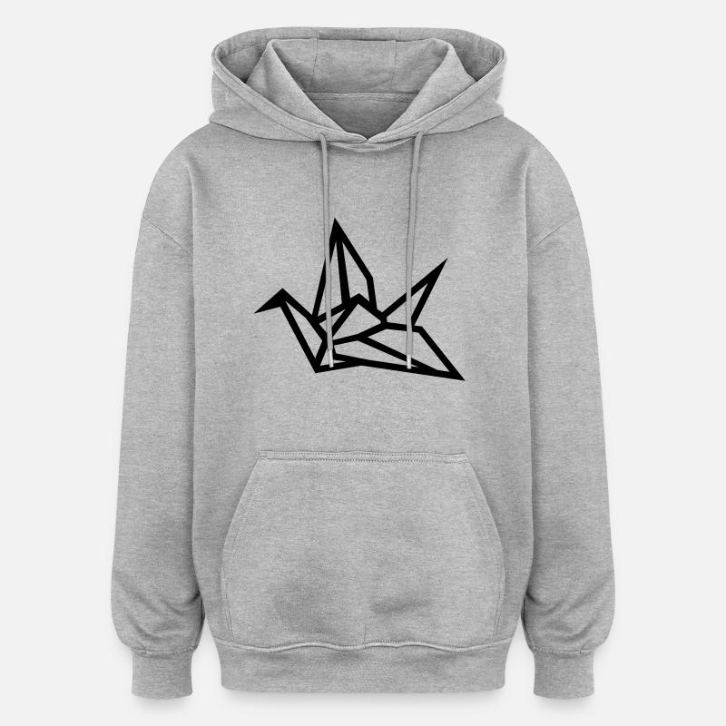 Grue - Sweat à capuche oversize unisexe - gris chiné