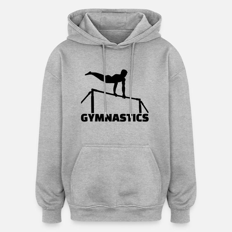 Gymnastics - Sweat à capuche oversize unisexe - gris chiné