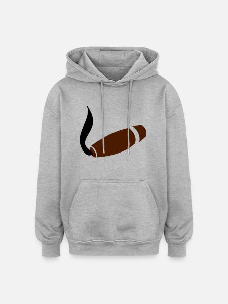zigarre3 - Oversized Unisex Hoodie - Grau meliert