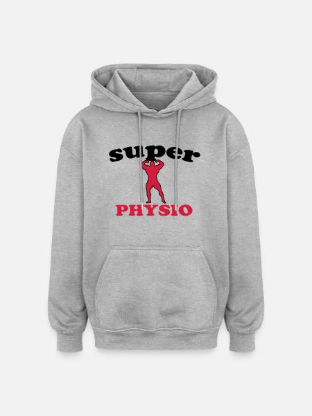 Super physio - Oversized Unisex Hoodie - heather grey
