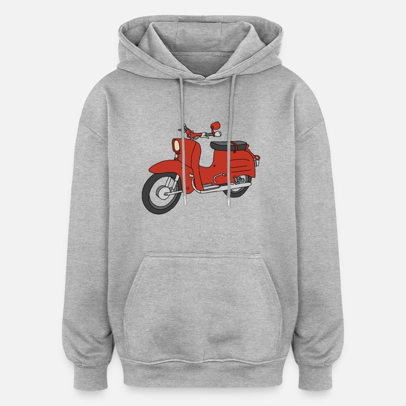 Schwalbe (ibizarot) - Oversized Unisex Hoodie - Grau meliert