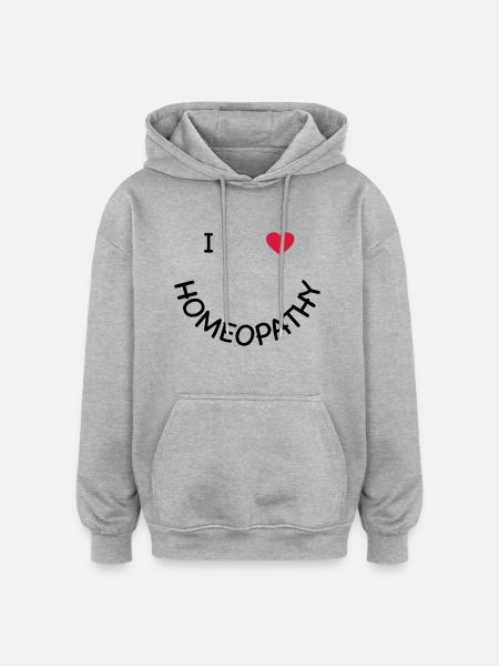 I love homeopathy - Oversized Unisex Hoodie - heather grey