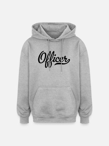 Officer - Oversized Unisex Hoodie - heather grey