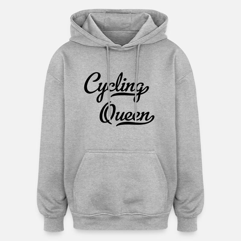 Fahrrad - Oversized Unisex Hoodie - Grau meliert