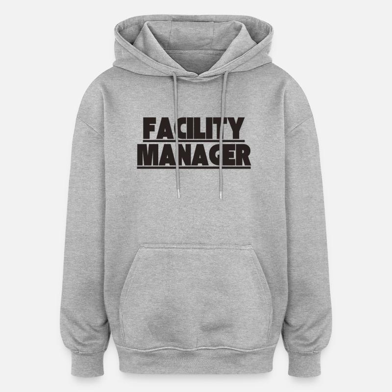 Facility Manager Technicien interne Gardien - Sweat à capuche oversize unisexe - gris chiné
