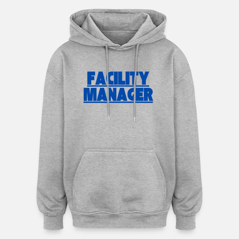 Facility Manager Technicien interne Gardien - Sweat à capuche oversize unisexe - gris chiné