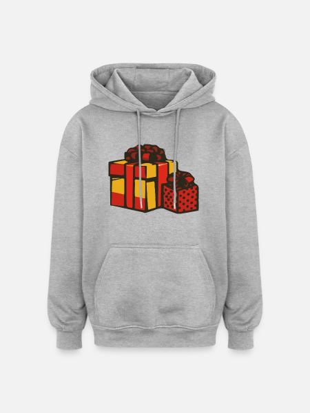 geschenke weihnachten - Oversized Unisex Hoodie - Grau meliert