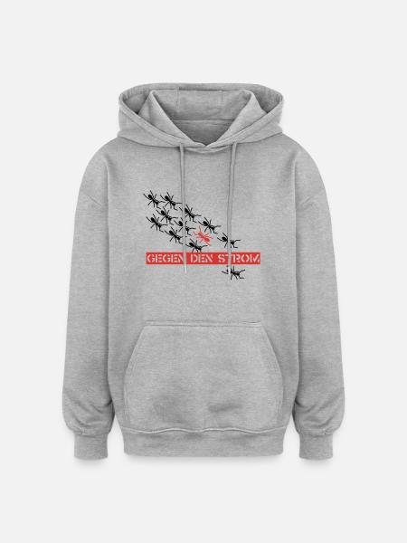 Ants - Oversized Unisex Hoodie - Grau meliert