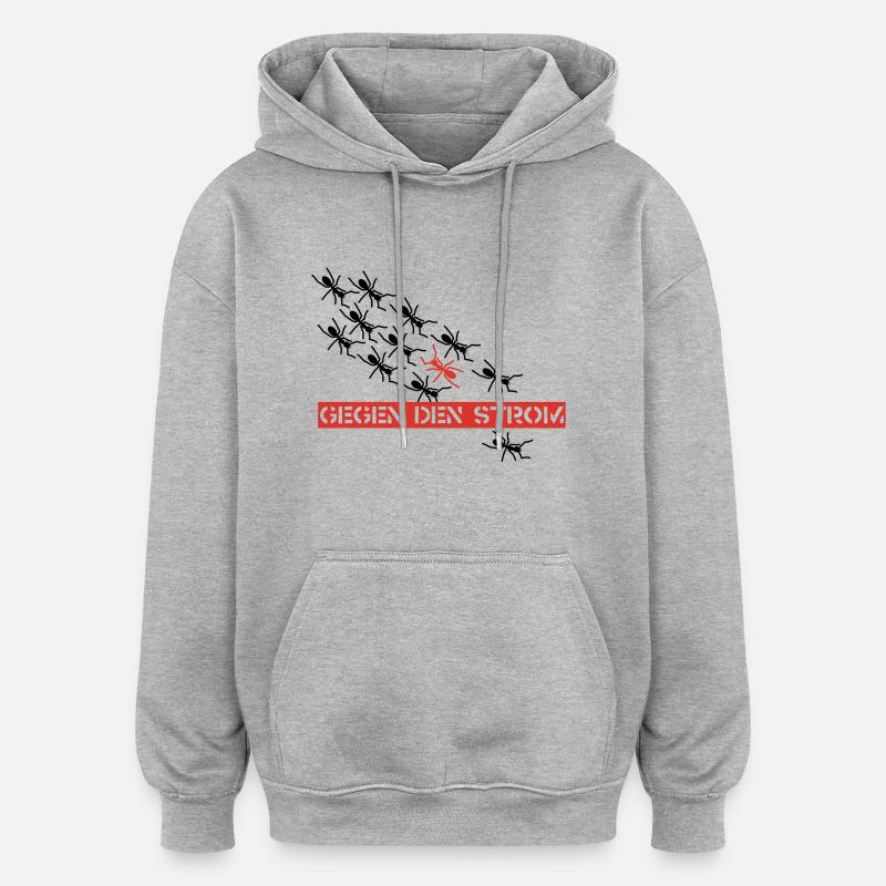 Ants - Oversized Unisex Hoodie - Grau meliert