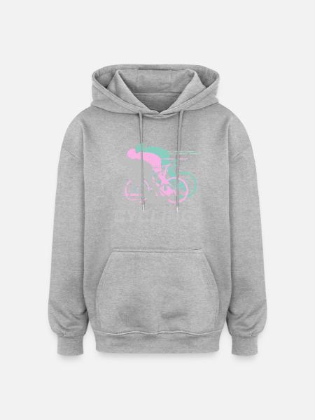 Cycling - Oversized Unisex Hoodie - heather grey