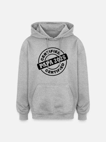 Papa 2025 - Oversized Unisex Hoodie - Grau meliert